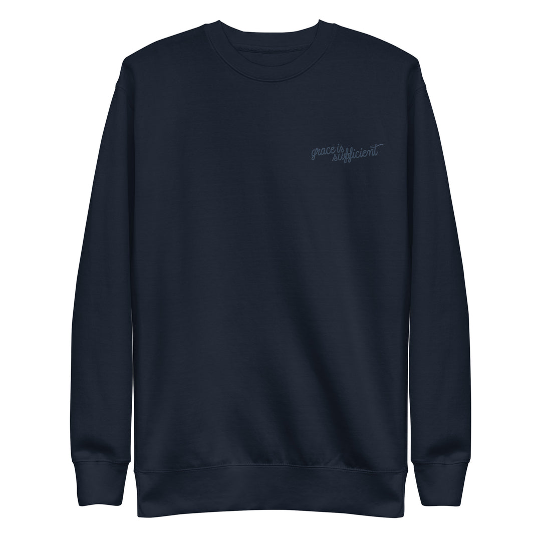 Grace Is Sufficient Embroidered Sweatshirt